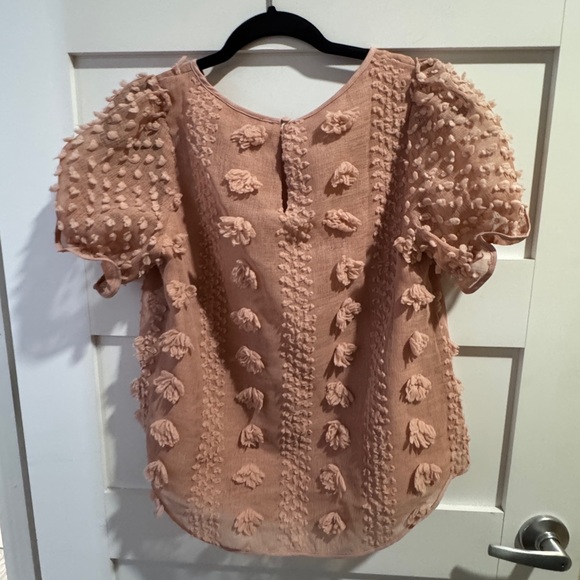 Mine Peach Textured Women's Blouse - Picture 5 of 8